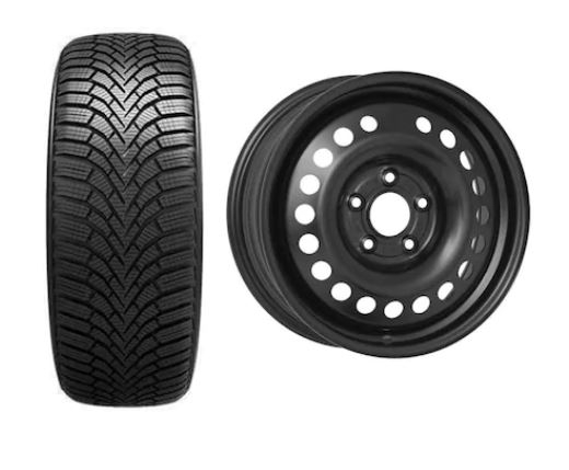 Roata completa Hyundai i30 janta otel ALCAR 6595 6.5x16 + anvelopa Iarna Sailun IceBlazer Alpine+ 205/55R16 91H Roti complete Hyundai